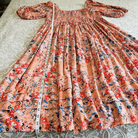 Jessica Simpson Dress Women 2X Canyon Sunset Blooming Pastures Midi Prairie NWT - Picture 5 of 11